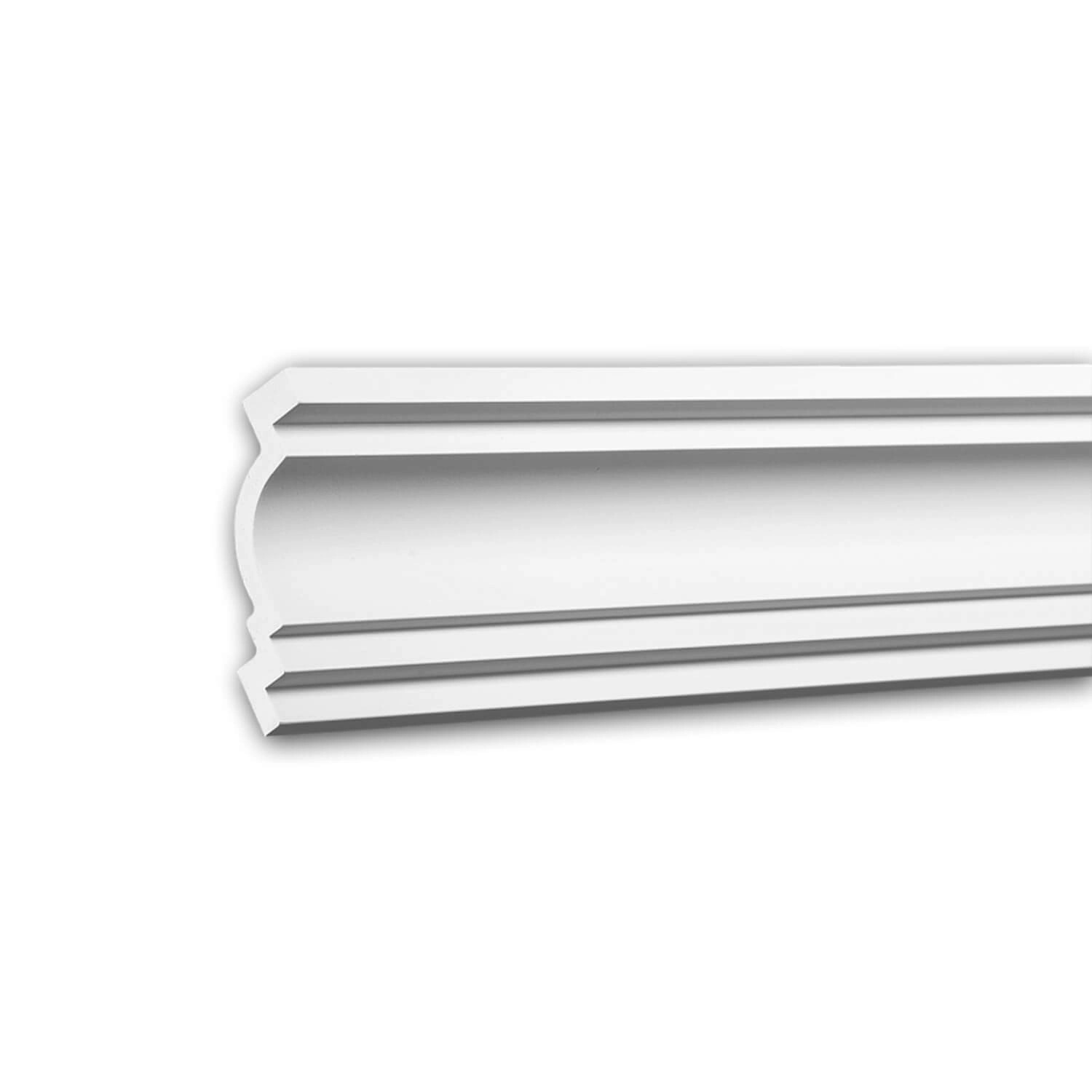 PROFHOME 150249 Eckleiste Deckenleiste Zierleiste Stuckleiste 2 m 200 cm x 7,2 cm x 10,4 cm Weiß