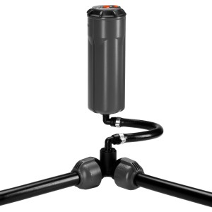 Gardena Winkelstück für Sprinkler-Systeme, 25 mm x 19 mm Außengewinde, zur Eckmontage.