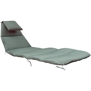 Anthrazitfarbene Kissenauflage für Palmdale Schwingliege. Bequeme Polsterung mit Kopfkissen.