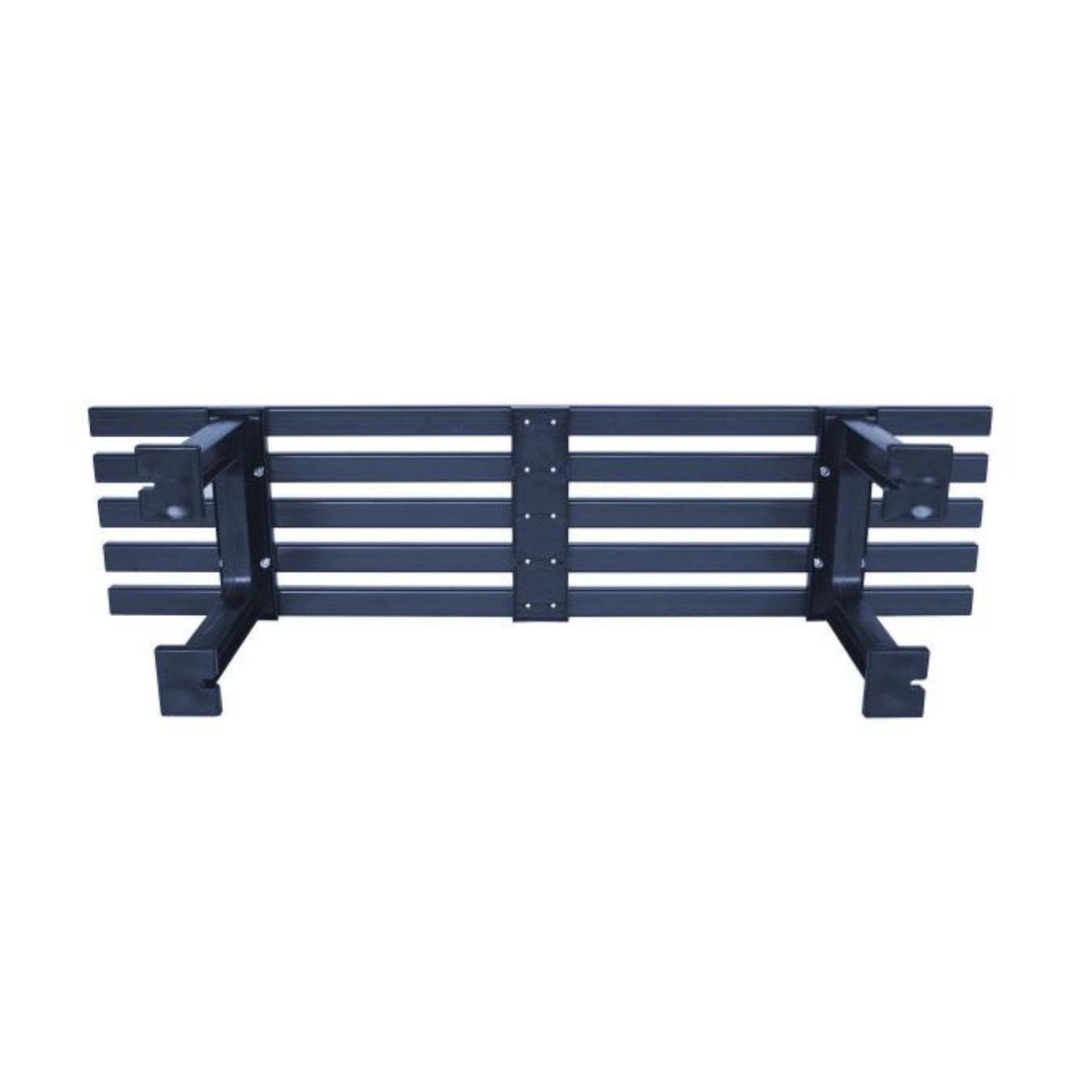 Blaue PROREGAL Gartenbank Kuba für 3 Personen, 150 cm breit, aus witterungsbeständigem Kunststoff.