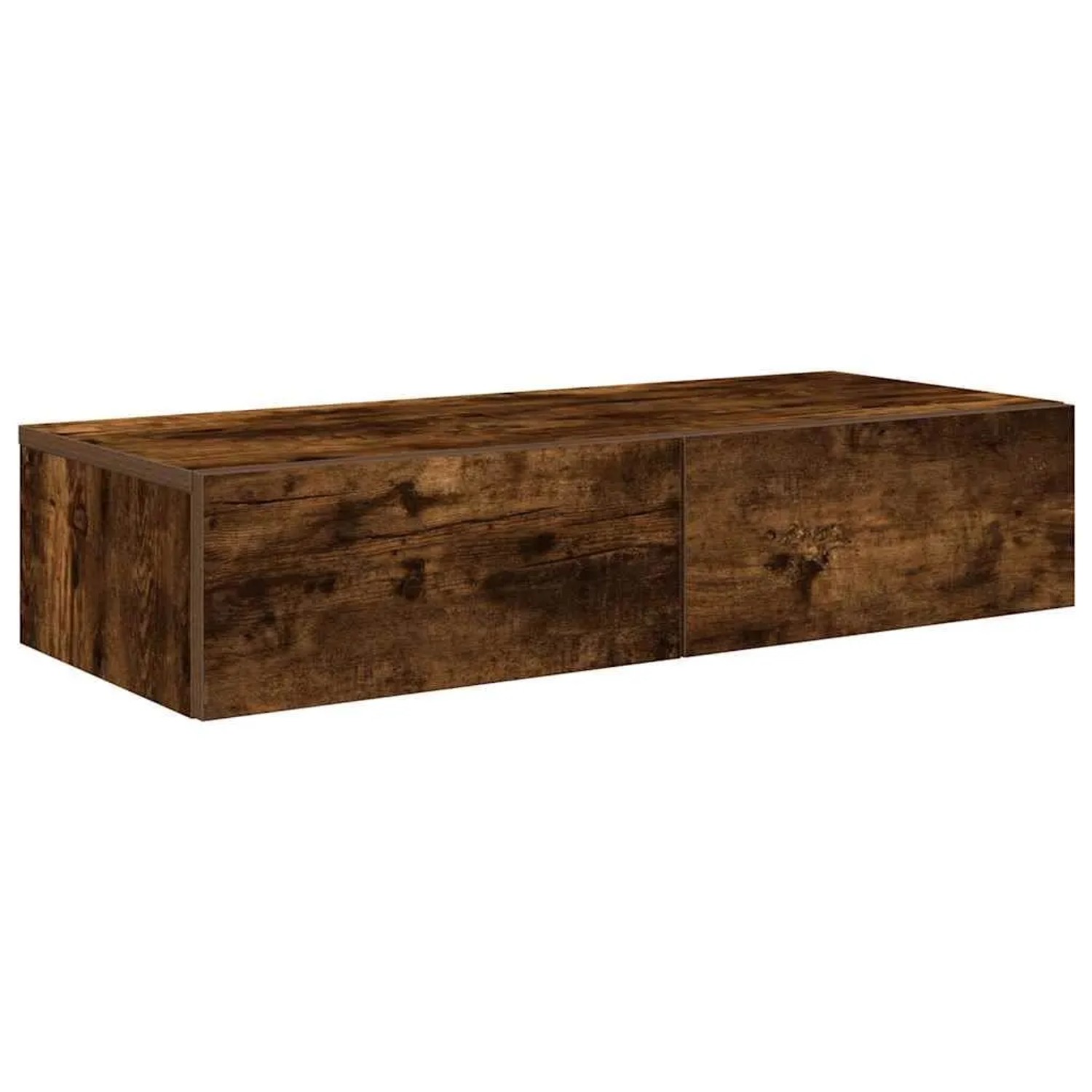 vidaXL Wandregal mit Schubladen Räuchereiche 80x33x17 cm Holzwerkstoff 859981