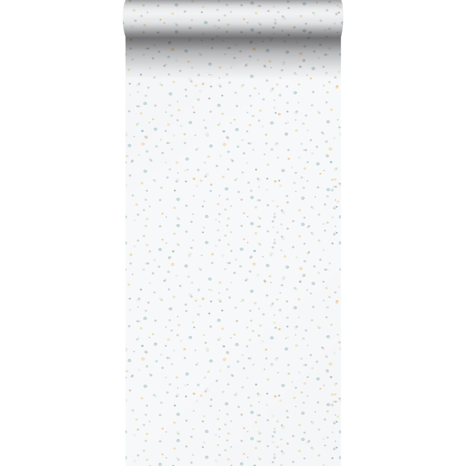 Sanders & Sanders Tapete Punkte Blau Grün und Weiß 53 cm x 10.05 m günstig online kaufen