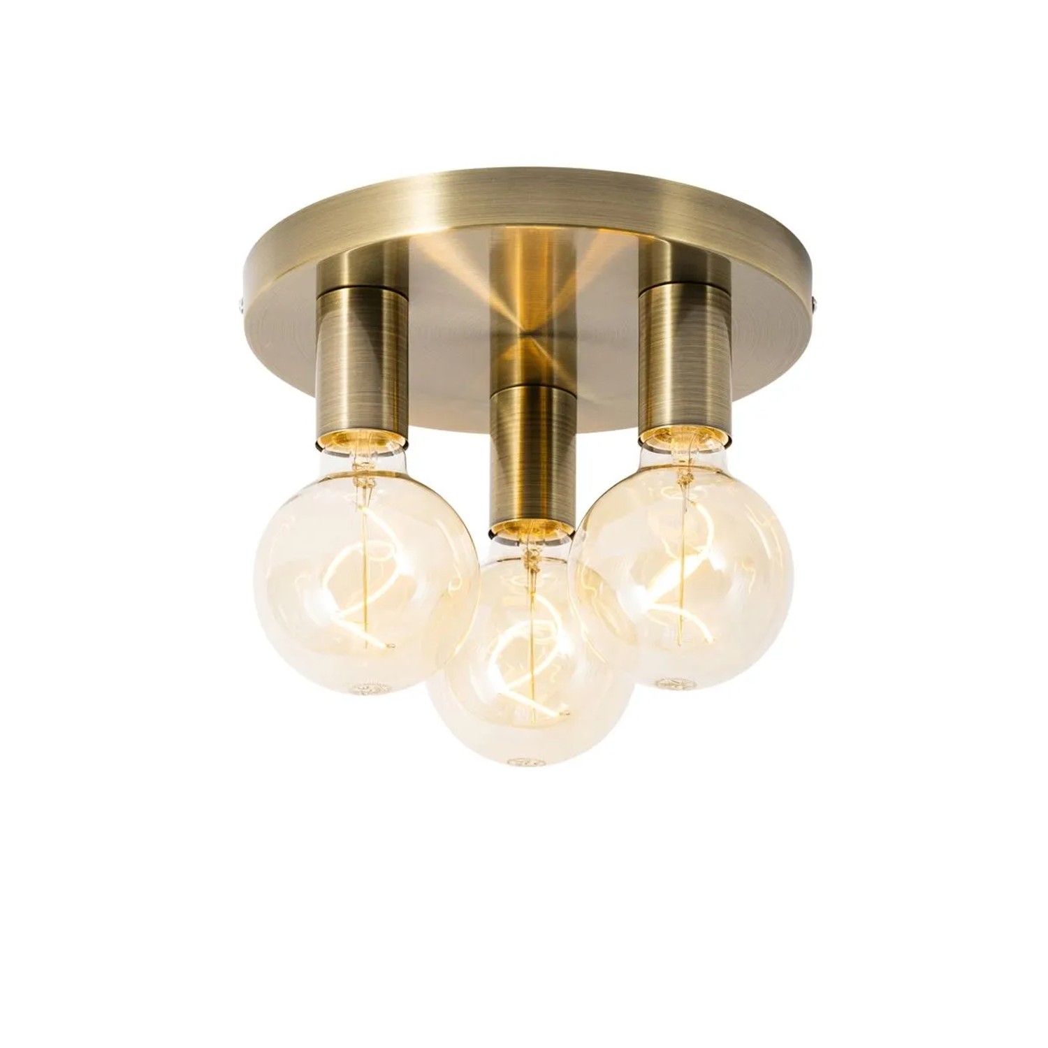 QAZQA Moderne Deckenleuchte Bronze Rund Facil