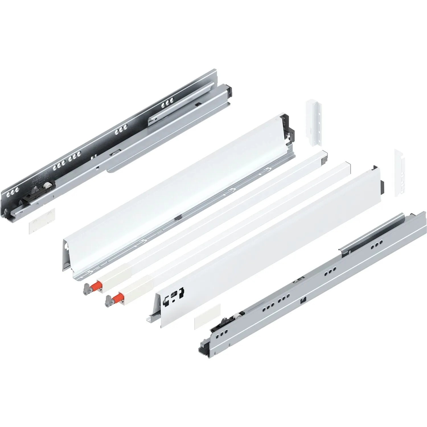 Blum C-Reling Tandembox antaro Vollauszug 650 mm 65 kg Seidenweiß 1 Paar