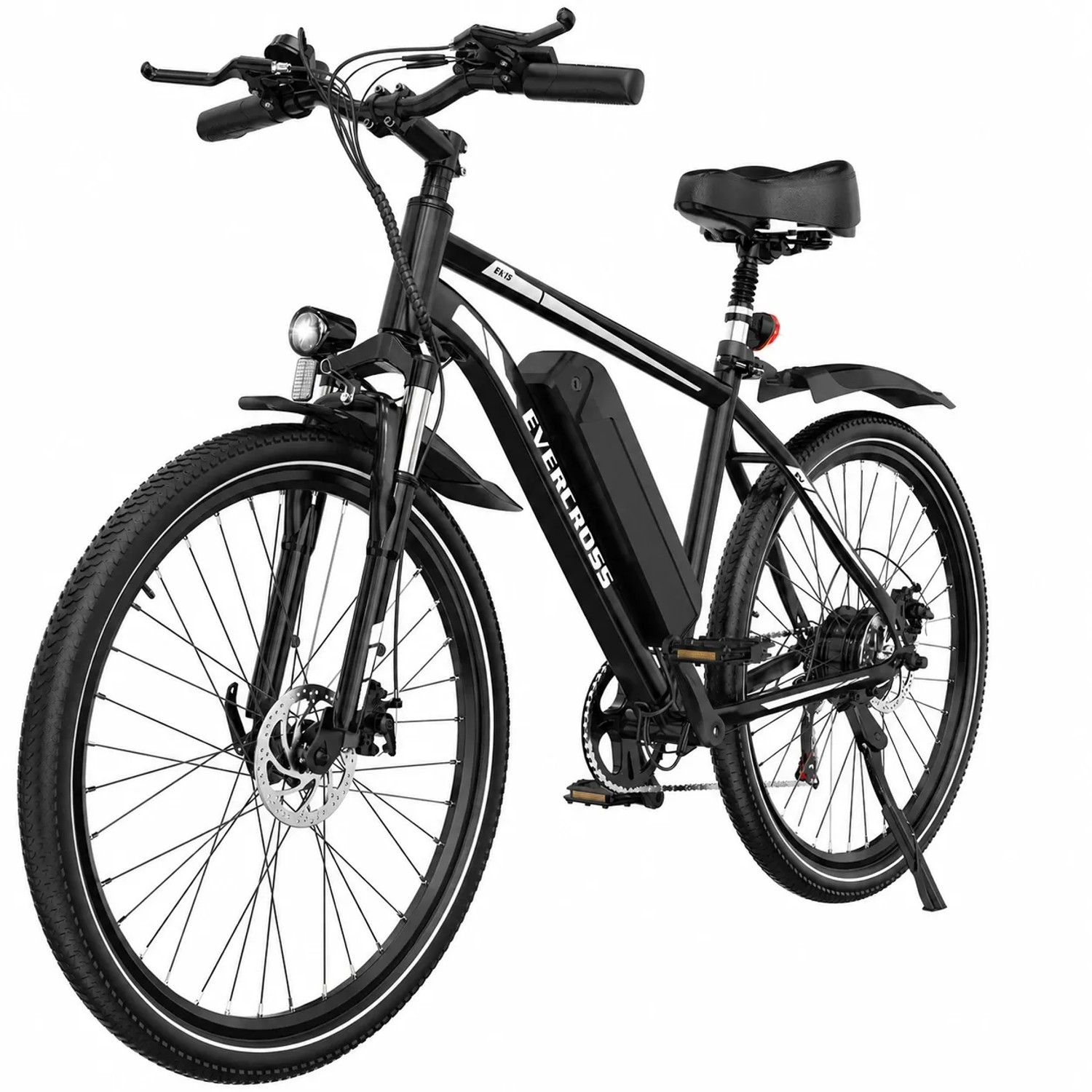 EVERCROSS EK15 27,5-Zoll E-Bike Herrenfahrrad mit 36V 13Ah Akku und 250W Motor Schwarz