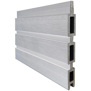 Weiße WPC Lamelle für Sichtschutzzaun, coextrudiert, 20x150x1790,5 mm.