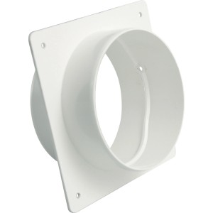 Weißer Marley Maueranschlussstutzen System 100 für Rohranschluss ohne Rückstauklappe.