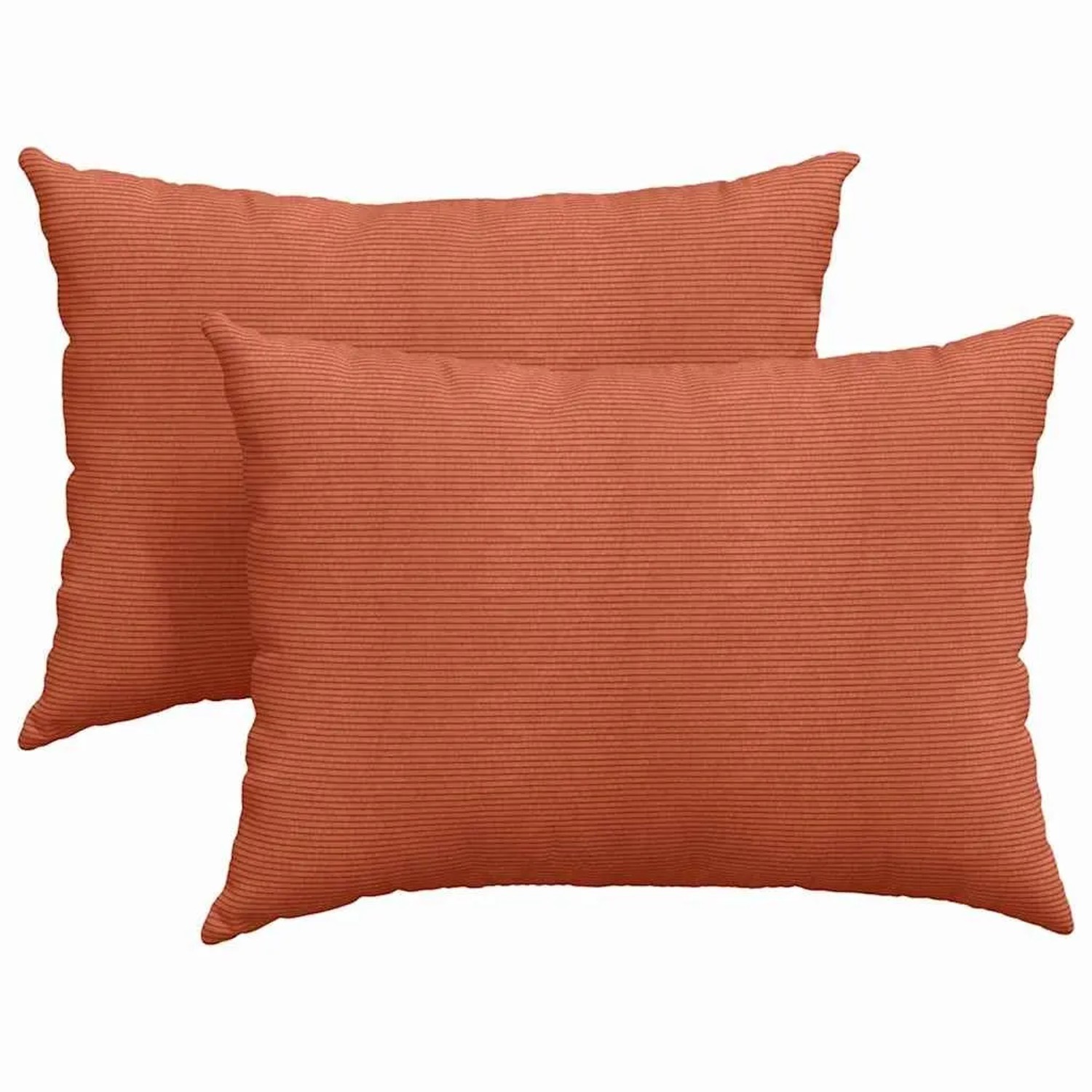 vidaXL Sofakissen 2 Stück Rot-Orange 70 x 50 cm Cordstoff 42013781