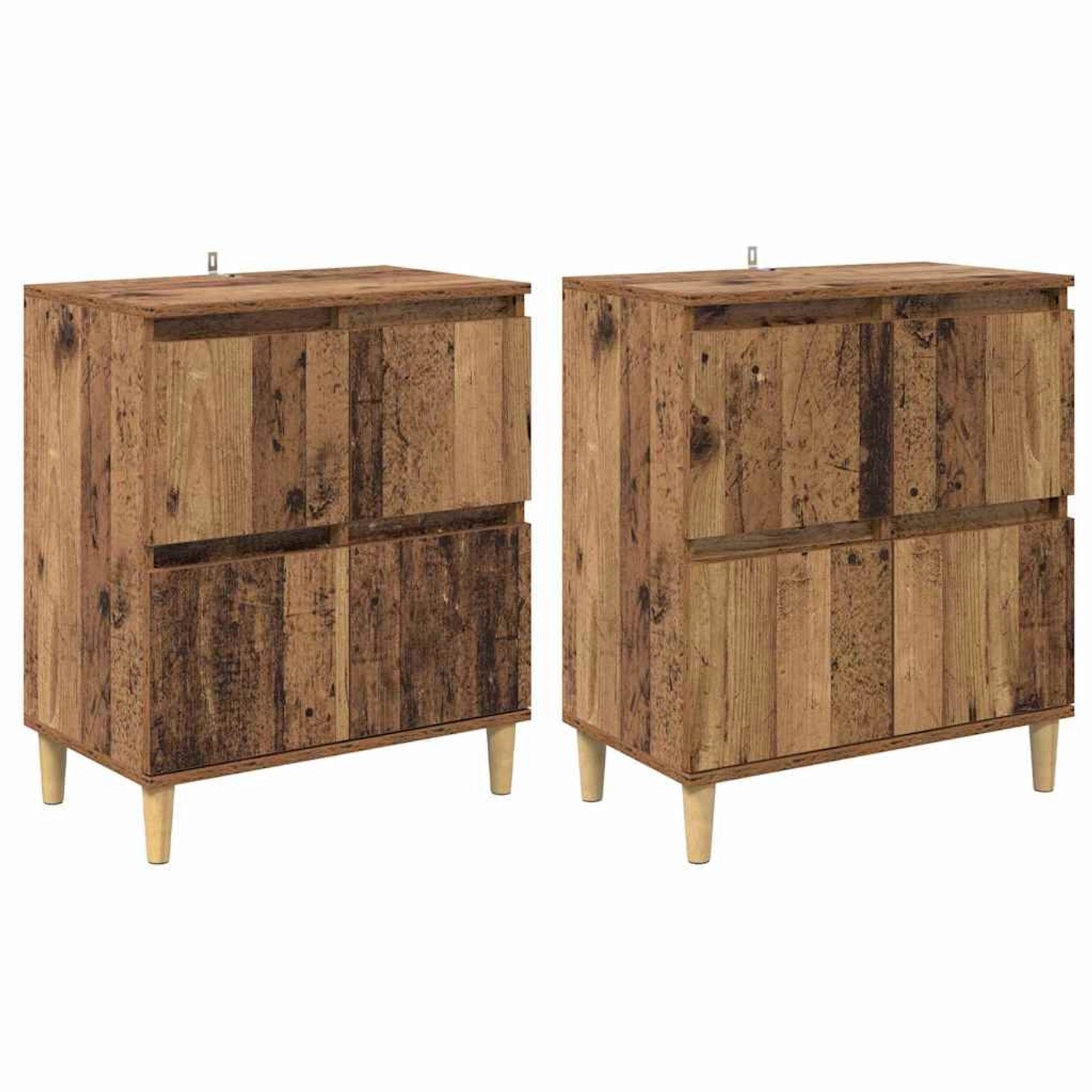 vidaXL Sideboards 2 Stk Altholz 60 x 35 x 70 cm Holzwerkstoff 3415570