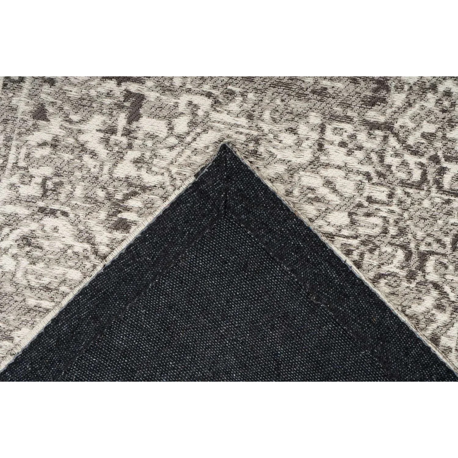 MeGusta Kurzflor Teppich Rosario grau, 80x150cm, Vintage Used Look und Baumwollrücken.