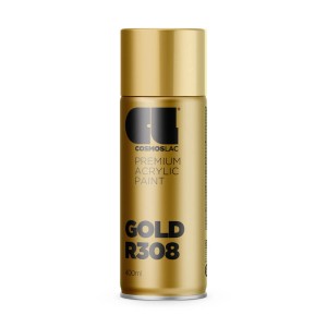 COSMOS LAC Acryllack Sprühdose in Vielen RAL Farbtönen  400ml Spraydose Perfekt für DIY Upcycling  R308 Gold