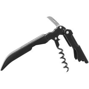 Fackelmann Korkenzieher Doublepull, 12 cm, mit Flaschenöffner und Folienschneider.