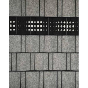 zaunzu Sichtschutz Vlies Bubble, schwarzgrau, 2,6m, für Doppelstabmattenzaun.