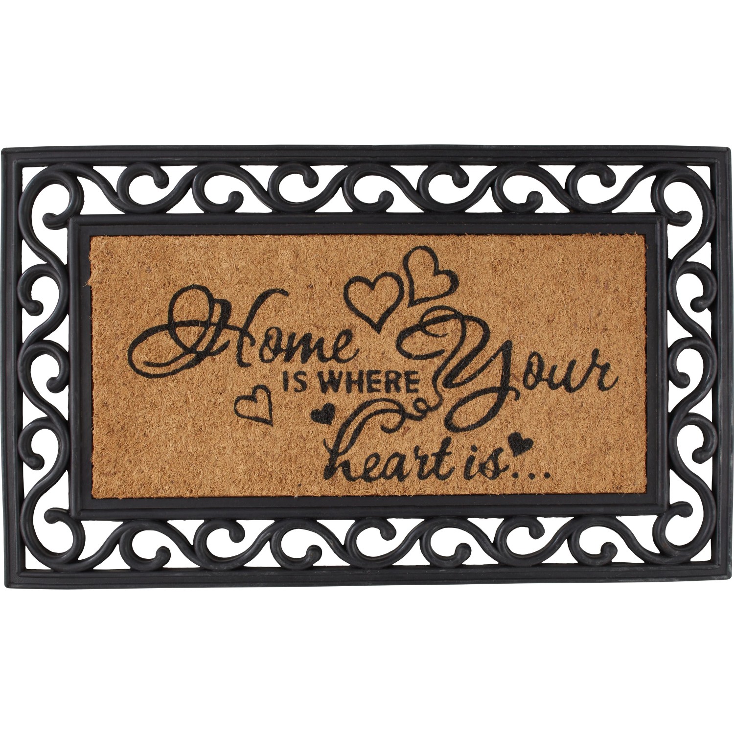 Mömax Fußmatte Hearts in Braun ca. 40x60cm