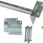 Schwaiger Dachsparren Montageset für SAT Anlagen: Träger, Schrauben und Zubehör.