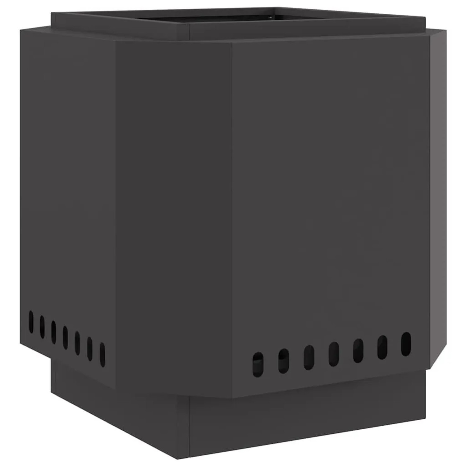 vidaXL Rauchfreier Feuerkorb Schwarz 48 x 48 x 51 cm Stahl 858976