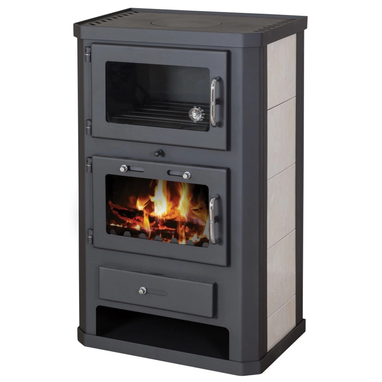 Victoria Kaminofen Comfort KF mit Backfach mit 10 kW günstig online kaufen