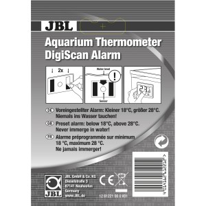 JBL DigiScan Alarm Aquarienthermometer zur Temperaturmessung mit Alarmfunktion.