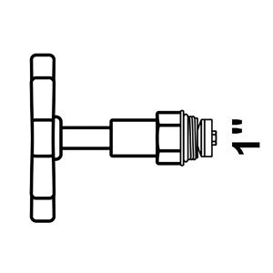 Kirchhoff Oberteil für Schrägsitzventil, 25 mm, zur Reparatur von Durchgangsventilen.