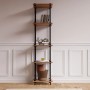 AR Shelving Standregal AR Deco, 185cm hoch, Holzregal mit schwarzem Metallgestell.