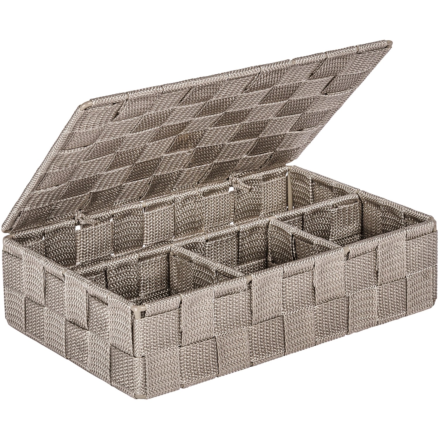 Wenko Badorganizer Adria mit Deckel Klein Taupe