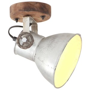 vidaXL Wand-/Deckenlampen Industriestil 2 Stk Silbern 20x25 cm E27 320504
