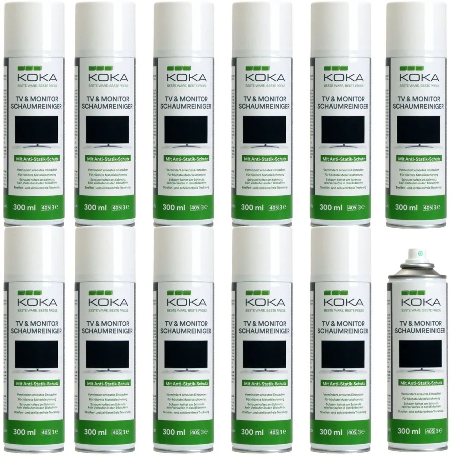 KOKA 12x TV & Monitor Schaumreiniger je 300ml