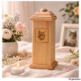 Dekohelden24 Tierurne Urne für Katzen Andenkurne Haustier Aschebox Tierurne groß Urne mit Katzenmotiv aus Buchenholz L/B/H 12 x 12 x 30 cm_3