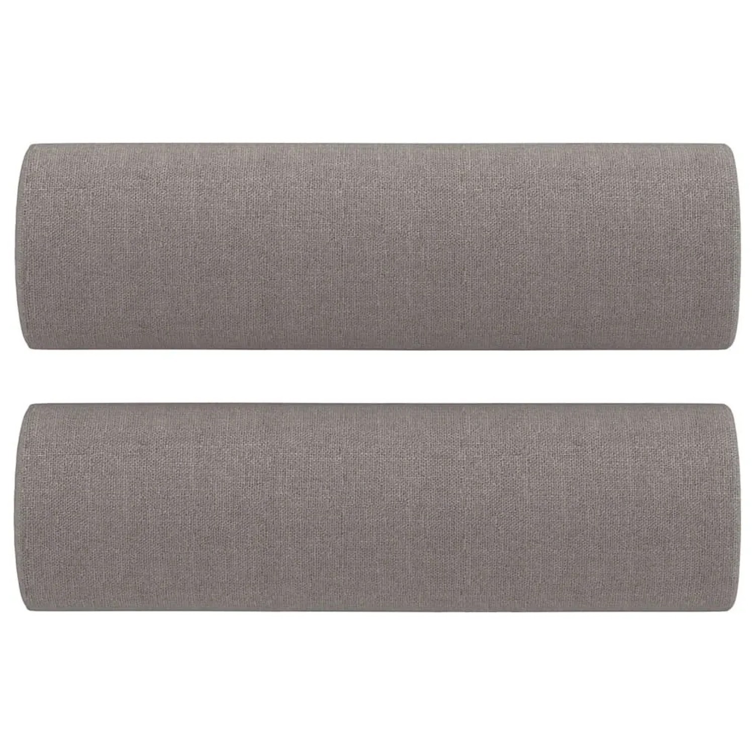 vidaXL Zierkissen 2 Stk Taupe Ø15x50 cm Stoff 349508