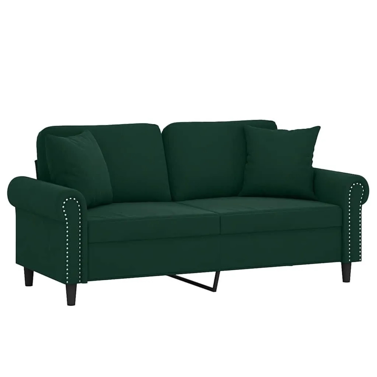 vidaXL 2-Sitzer-Sofa mit Zierkissen Dunkelgrün 140 cm Samt 3200947 günstig online kaufen