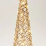 Goldener LED Kegelbaum, 60cm, warmweiße Lichterkette, Weihnachtsdeko für Innen.