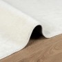 Cremefarbener vidaXL Kurzflorteppich OVIEDO, weicher Flor auf Holzfußboden, 160x230 cm.