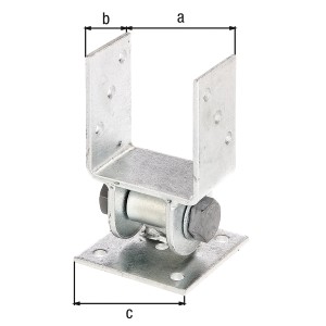 Feuerverzinkter Alberts Pfostenträger 91x60/100x100 mm für Holzkonstruktionen und Zäune.