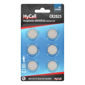 Westfalia Lithium Knopfzellen CR2025 3 V Silber