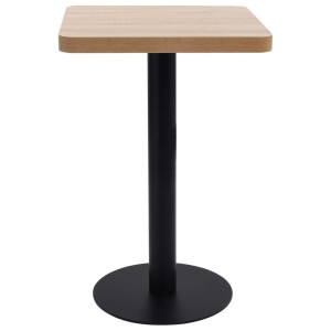Quadratischer Bistrotisch in Hellbraun/Schwarz (50x50 cm) von vidaXL.