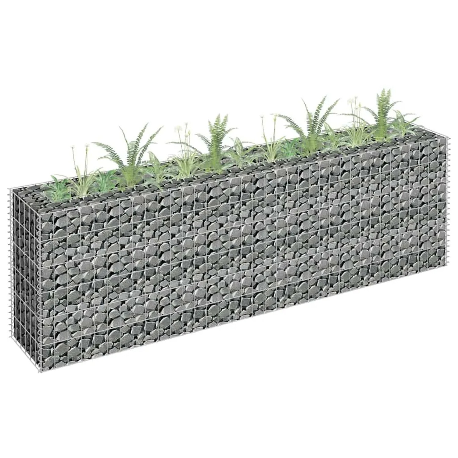 Furnicato Gabionen-hochbeet Verzinkter Stahl 180×30×60 Cm