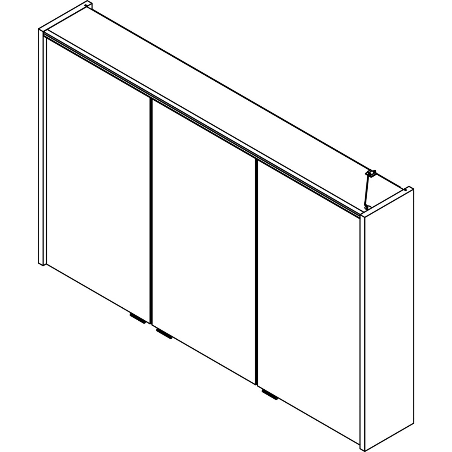 Fackelmann LED-Spiegelschrank Verona, 110 cm, 3-türig, in Weiß Glanz. Badmöbel für Ihr Badezimmer.