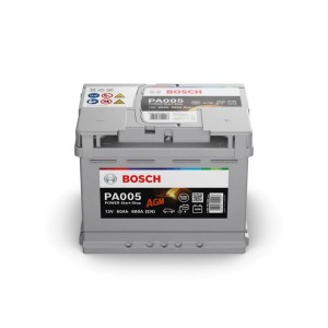 Bosch PowerLine AGM Autobatterie, 60Ah, 680A, für Start-Stopp-Systeme.