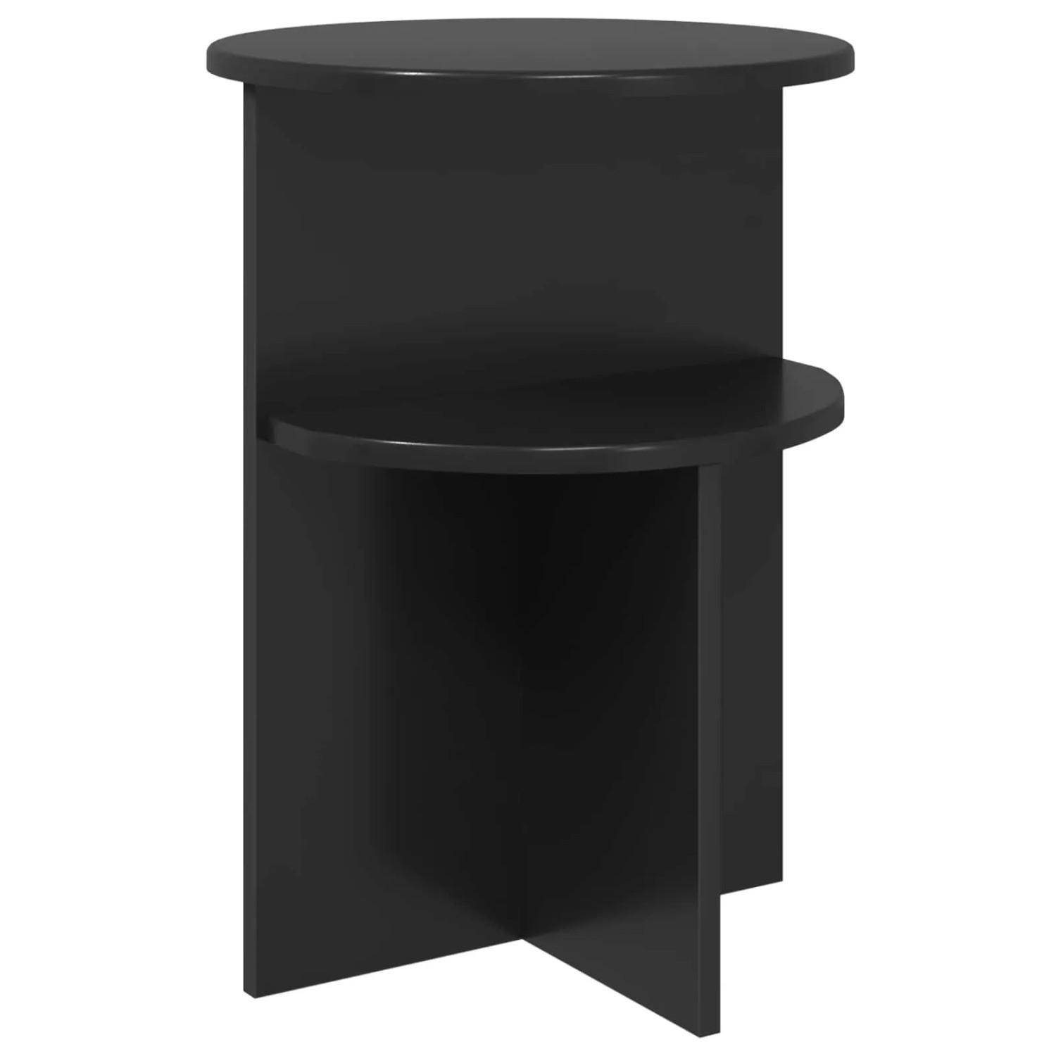 vidaXL Beistelltisch Schwarze Eiche Ø 39,5 x 55 cm Holzwerkstoff 8001020