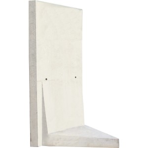 Diephaus L-Stein Ecke bewehrt, 90° 2-teilig, grau, 205x100x12 cm. Für Mauersysteme und Einfassungen.