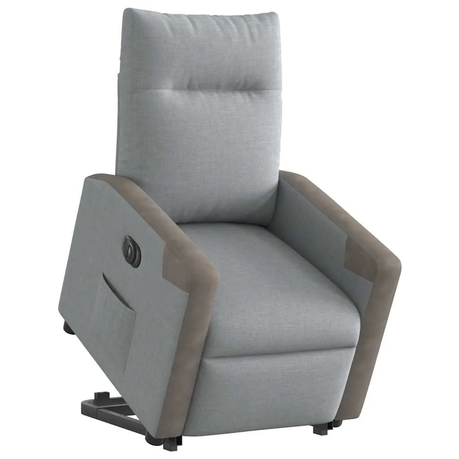 vidaXL Relaxsessel mit Aufstehhilfe Elektrisch Hellgrau Stoff 3324100
