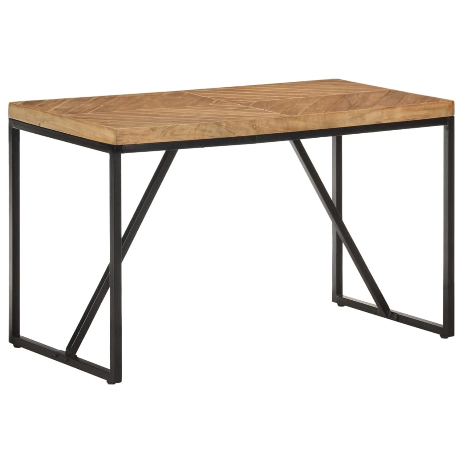 vidaXL Esstisch 120x60x76 cm Massivholz Akazie und Mango schwarzer Pulverbe günstig online kaufen