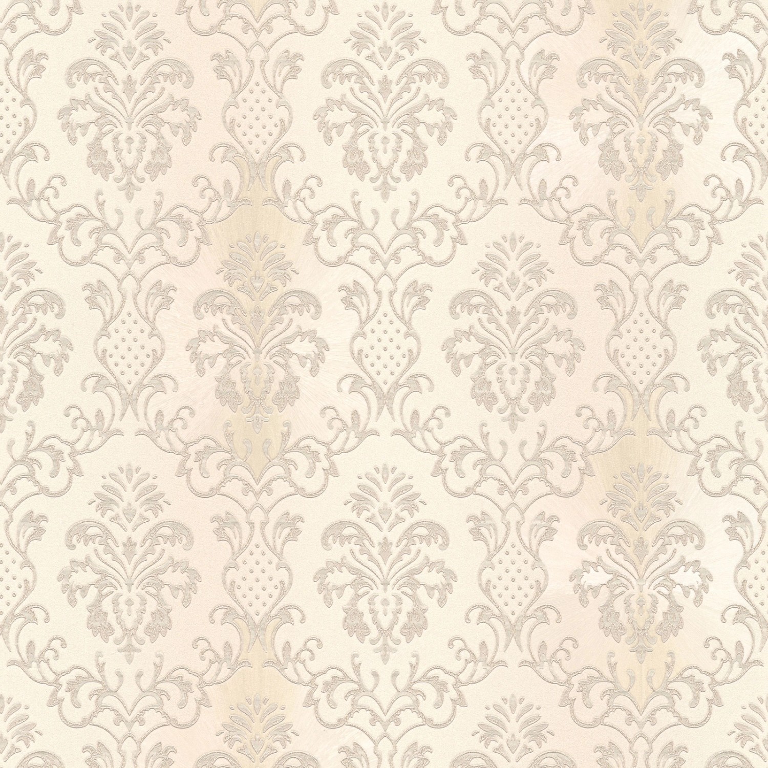 Bricoflor Ornament Tapete in Creme Silber Esszimmer und Schlafzimmer Vliestapete mit Barock Muster Elegante Vlies Muster