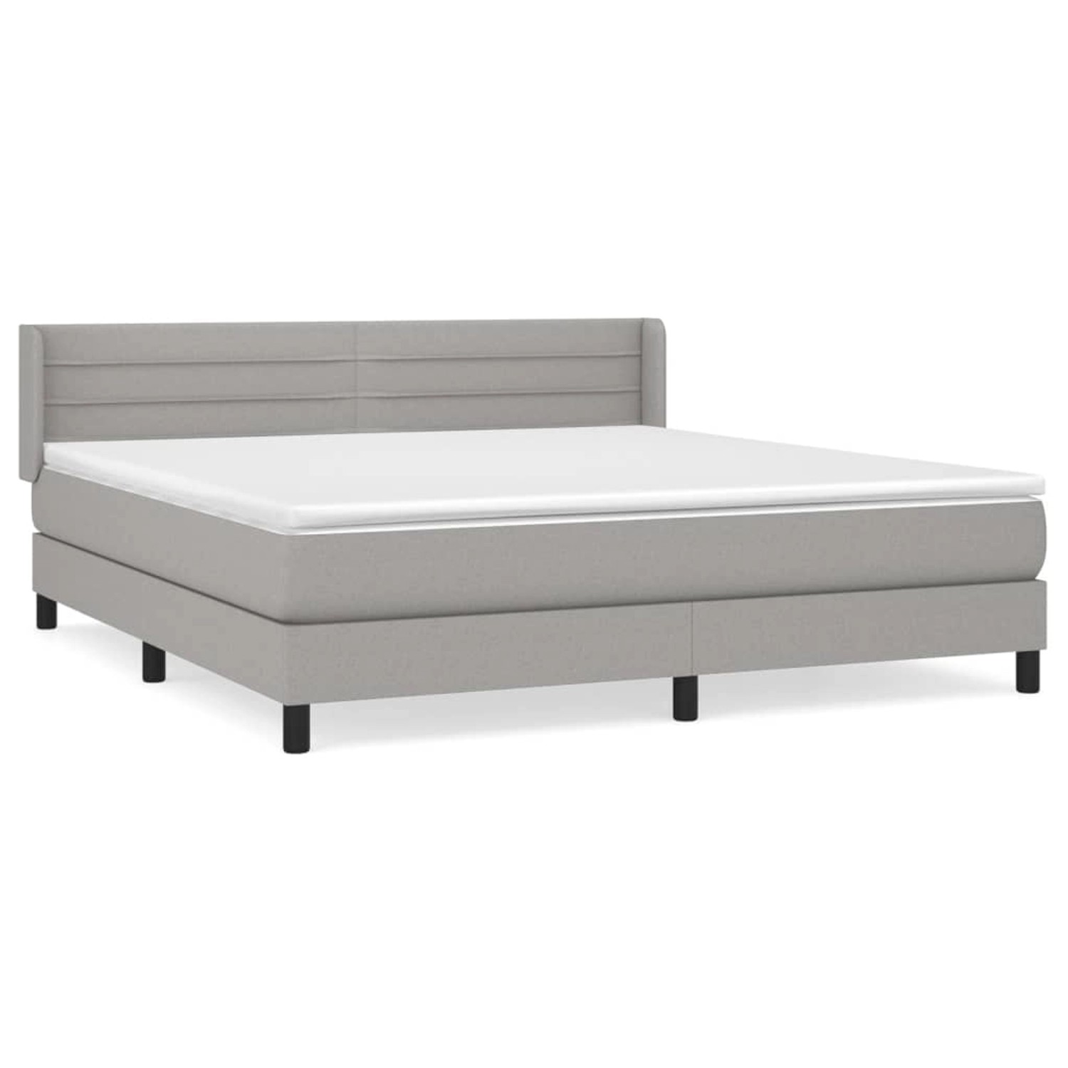 vidaXL Boxspringbett mit Matratze Hellgrau 160x200 cm Stoff 3129801 günstig online kaufen