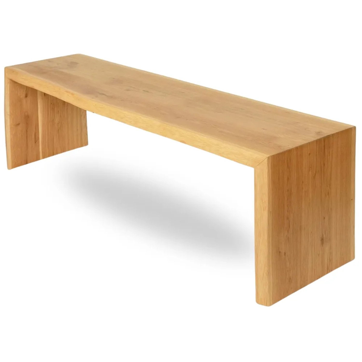 DELUKE Holzbank Sitzbank EGON Eiche Massiv mit Baumkante Eichenbank Esszimmer Flur Garderobe Schlafzimmer 140x40x45cm