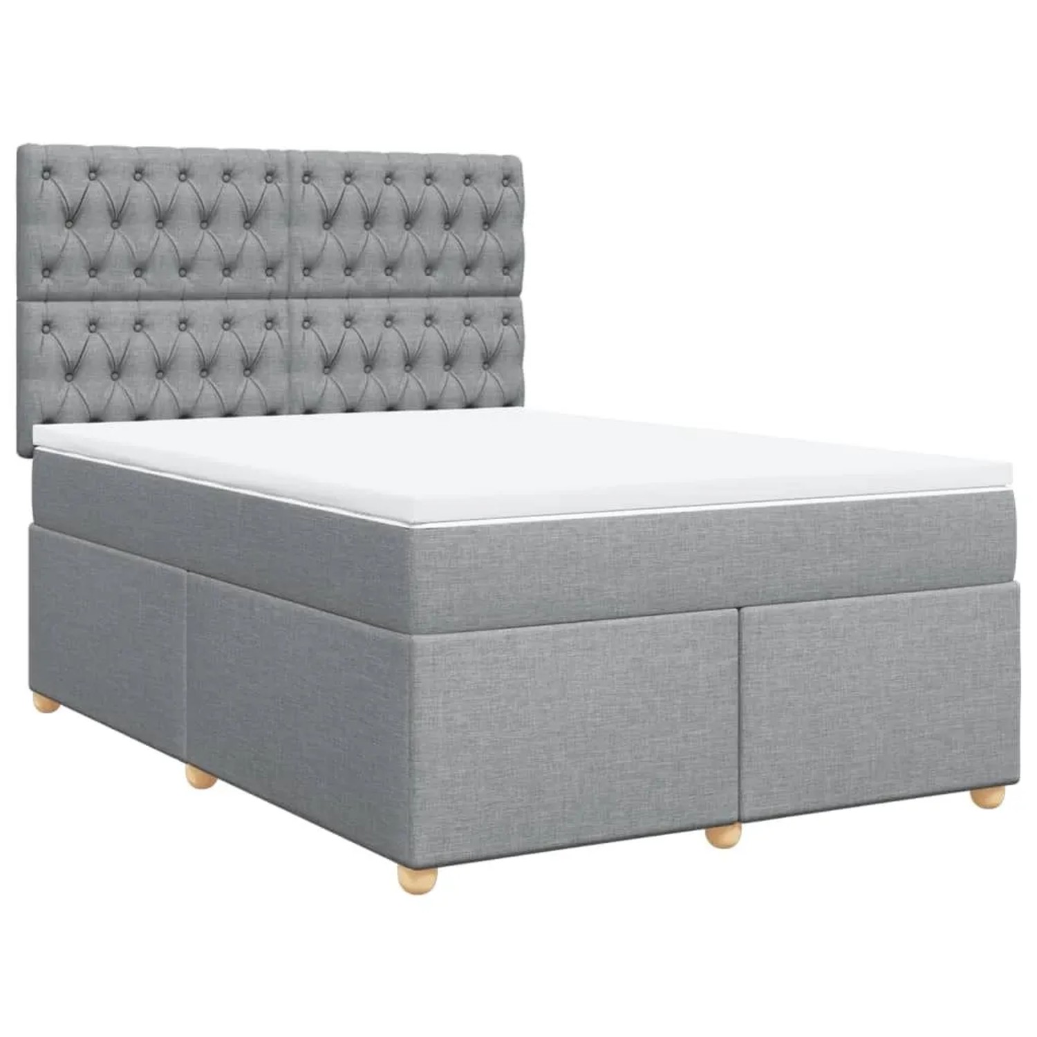 vidaXL Boxspringbett mit Matratze Hellgrau 160x200 cm Stoff 3291338 günstig online kaufen