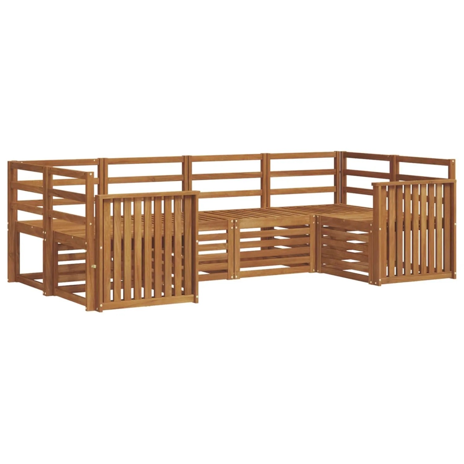 vidaXL Sofagarnituren 6 Tlg Natur Massivholz Akazie 3375364