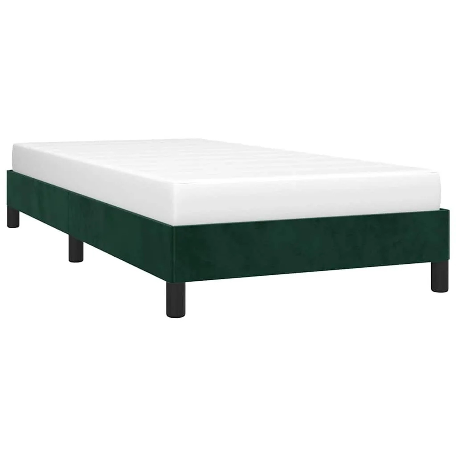 vidaXL Bettgestell Ohne Matratze Dunkelgrün 100x200 cm Samt 346961