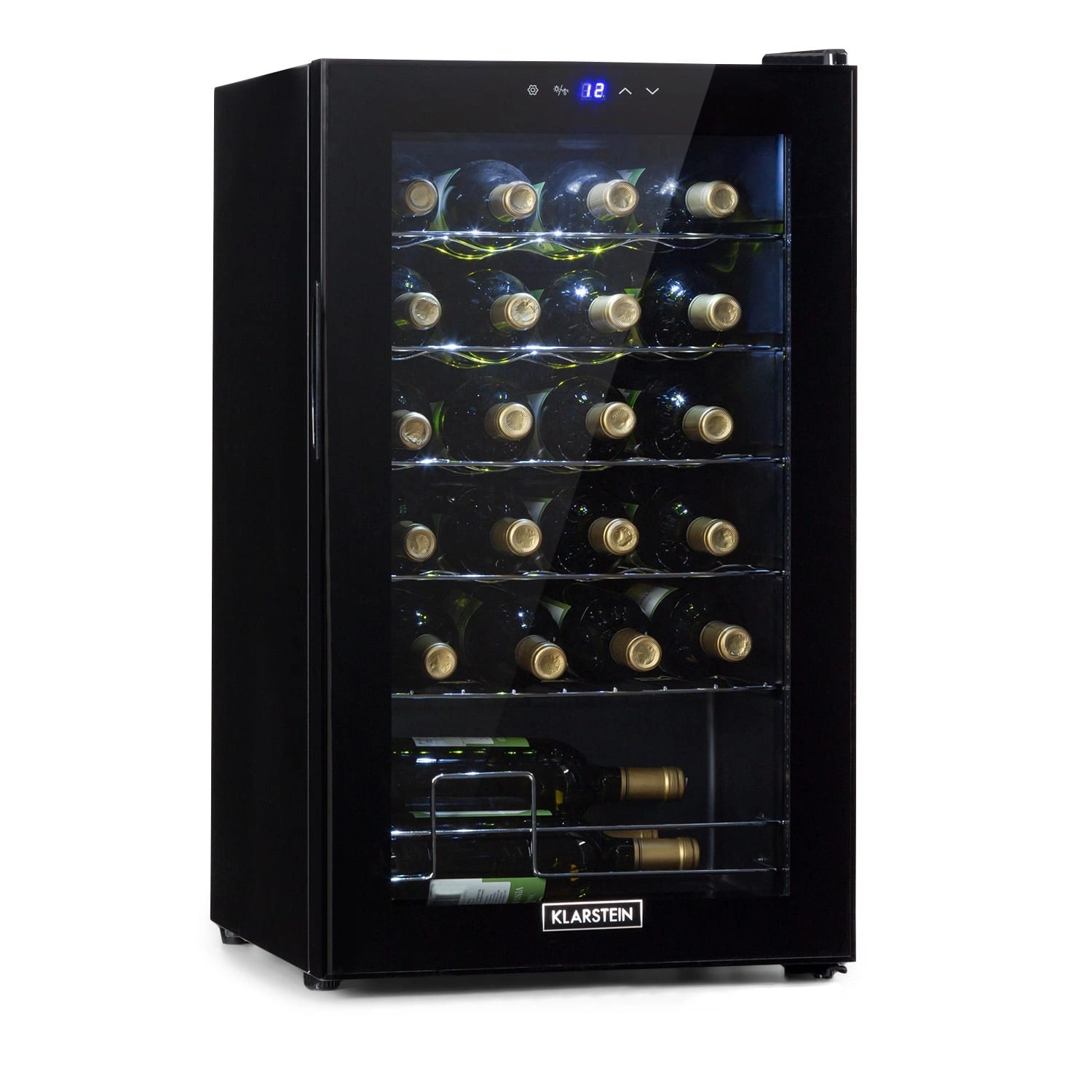 Klarstein Shiraz 24 Uno Weinkühlschrank 63 L 24 Flaschen Touch-Bedienfeld 5 günstig online kaufen