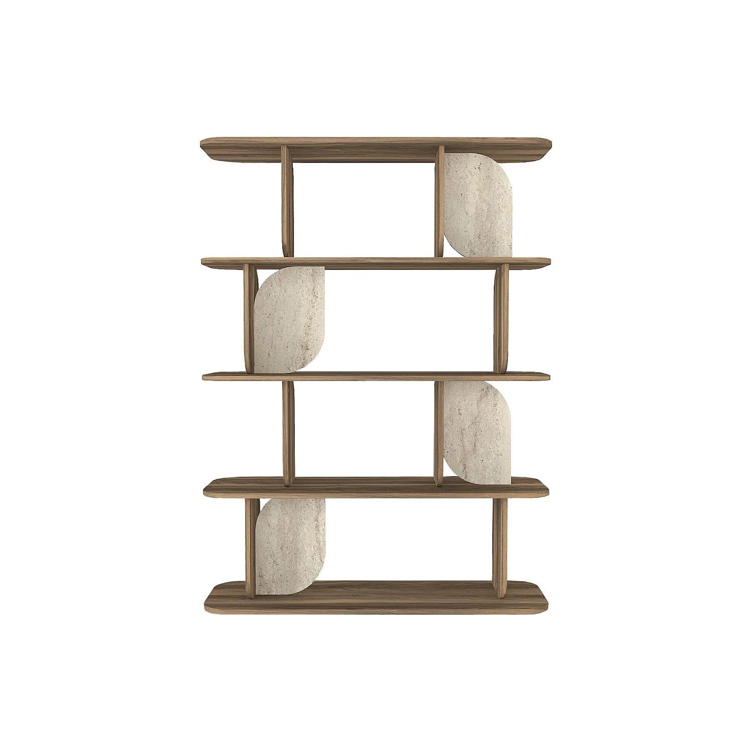 Vente-unique Regal Neleria Naturfarben Dunkel  Beige 120 cm